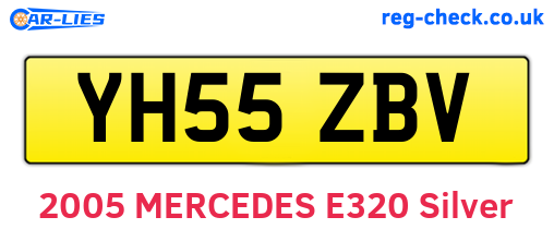 YH55ZBV are the vehicle registration plates.