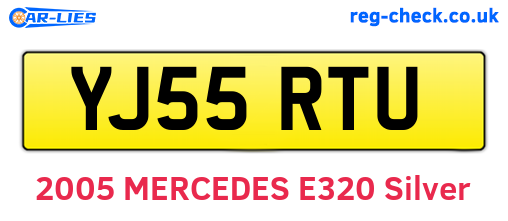 YJ55RTU are the vehicle registration plates.
