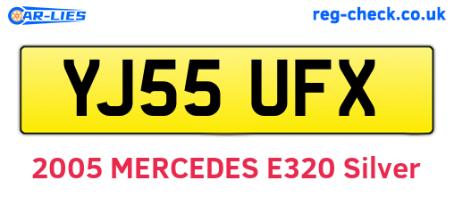 YJ55UFX are the vehicle registration plates.