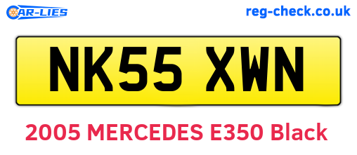 NK55XWN are the vehicle registration plates.