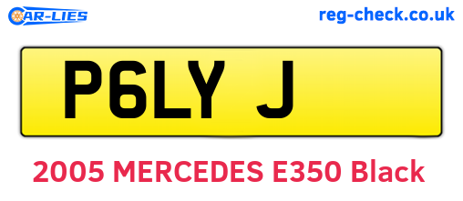 P6LYJ are the vehicle registration plates.