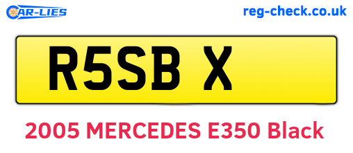 R5SBX are the vehicle registration plates.