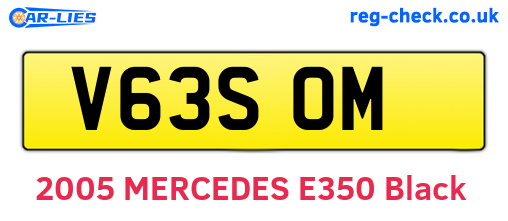 V63SOM are the vehicle registration plates.