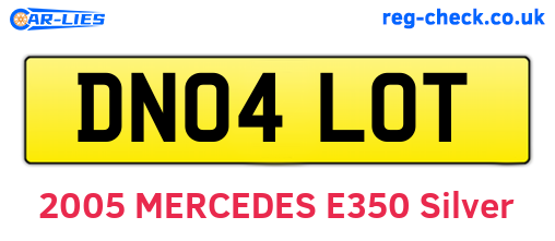 DN04LOT are the vehicle registration plates.