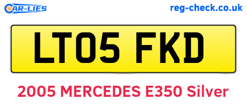 LT05FKD are the vehicle registration plates.