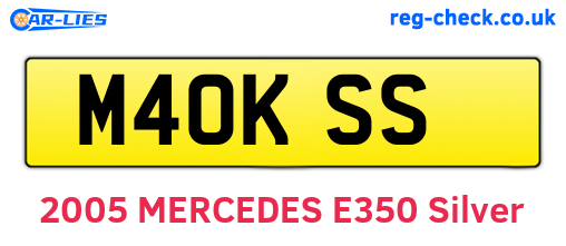 M40KSS are the vehicle registration plates.