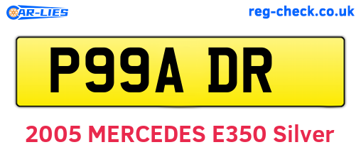 P99ADR are the vehicle registration plates.