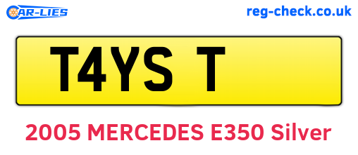 T4YST are the vehicle registration plates.