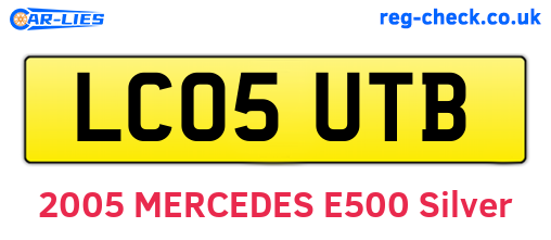 LC05UTB are the vehicle registration plates.