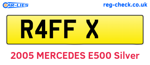 R4FFX are the vehicle registration plates.