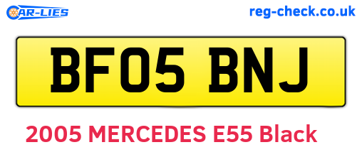 BF05BNJ are the vehicle registration plates.