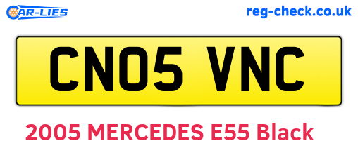 CN05VNC are the vehicle registration plates.