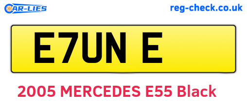 E7UNE are the vehicle registration plates.