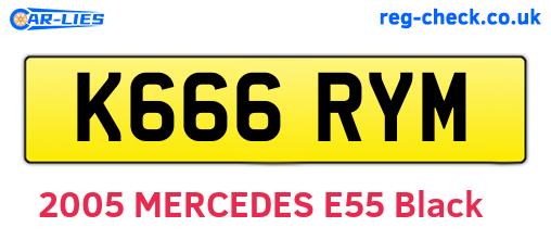 K666RYM are the vehicle registration plates.