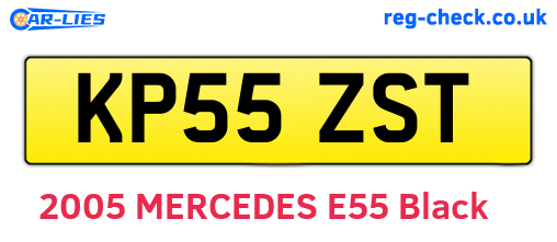 KP55ZST are the vehicle registration plates.