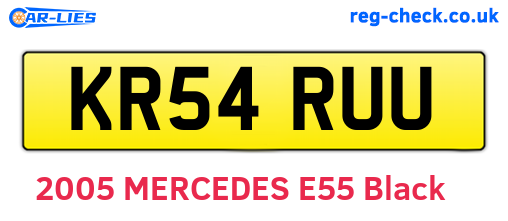 KR54RUU are the vehicle registration plates.