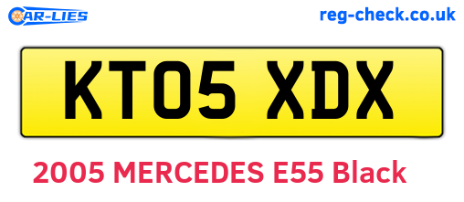 KT05XDX are the vehicle registration plates.