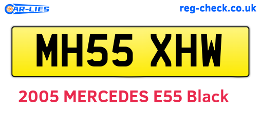 MH55XHW are the vehicle registration plates.