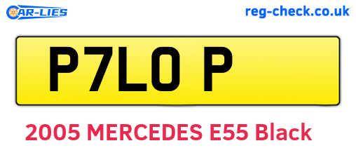 P7LOP are the vehicle registration plates.