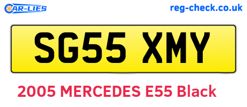 SG55XMY are the vehicle registration plates.