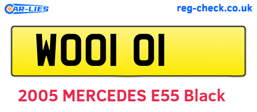 WOO101 are the vehicle registration plates.