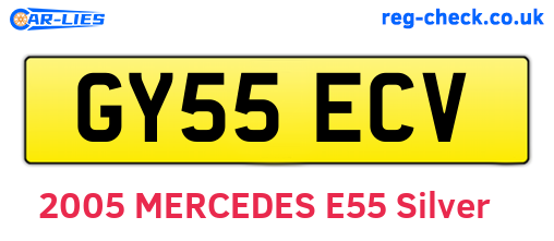 GY55ECV are the vehicle registration plates.