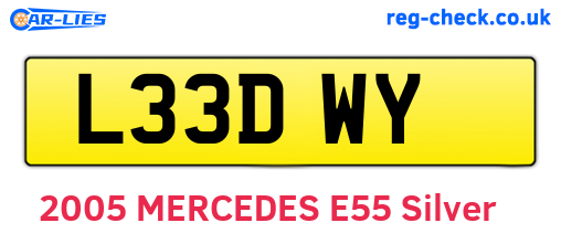 L33DWY are the vehicle registration plates.