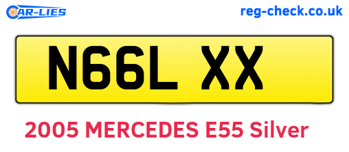 N66LXX are the vehicle registration plates.