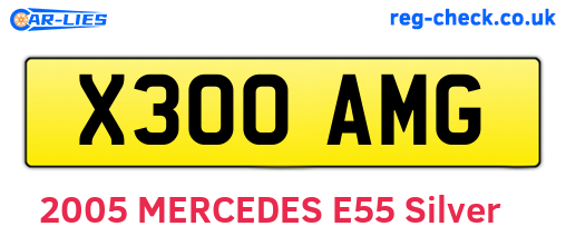 X300AMG are the vehicle registration plates.