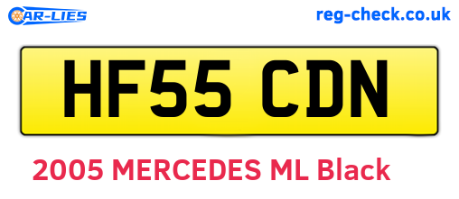 HF55CDN are the vehicle registration plates.