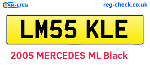 LM55KLE are the vehicle registration plates.