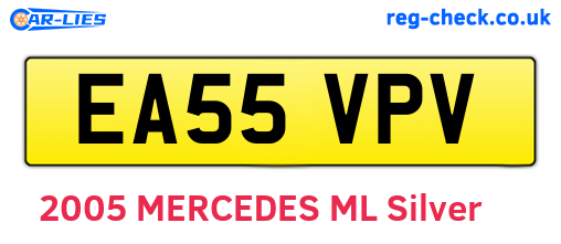 EA55VPV are the vehicle registration plates.