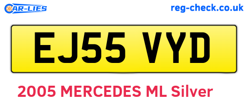 EJ55VYD are the vehicle registration plates.