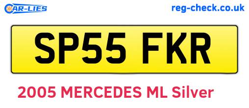 SP55FKR are the vehicle registration plates.