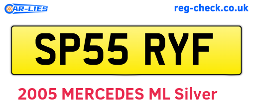 SP55RYF are the vehicle registration plates.