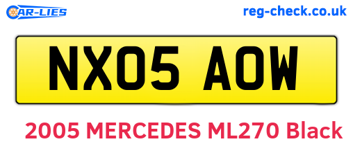 NX05AOW are the vehicle registration plates.