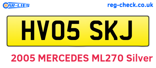 HV05SKJ are the vehicle registration plates.
