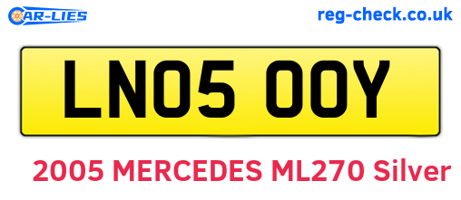 LN05OOY are the vehicle registration plates.