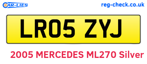 LR05ZYJ are the vehicle registration plates.
