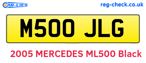 M500JLG are the vehicle registration plates.