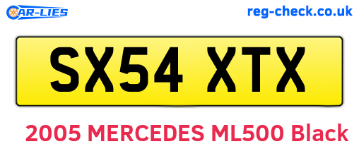 SX54XTX are the vehicle registration plates.