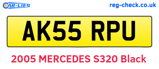 AK55RPU are the vehicle registration plates.