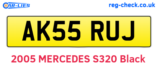 AK55RUJ are the vehicle registration plates.