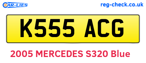 K555ACG are the vehicle registration plates.