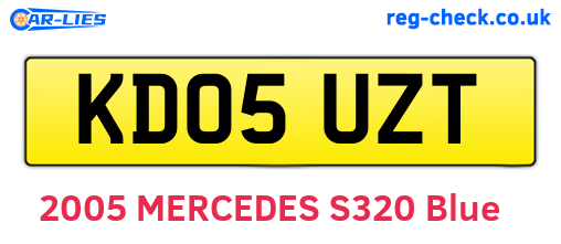 KD05UZT are the vehicle registration plates.