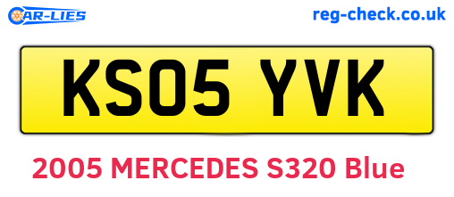KS05YVK are the vehicle registration plates.
