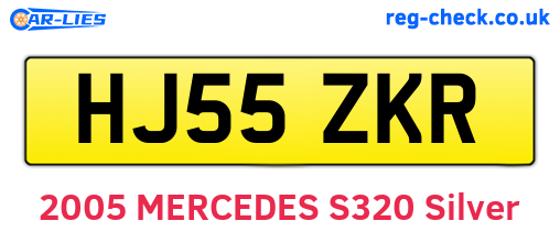 HJ55ZKR are the vehicle registration plates.