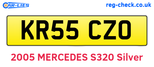 KR55CZO are the vehicle registration plates.