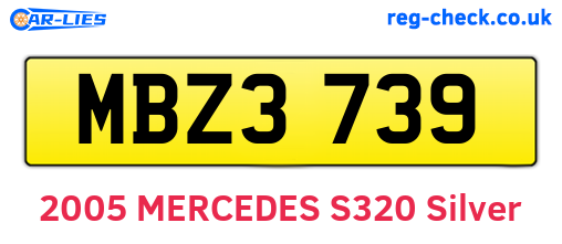 MBZ3739 are the vehicle registration plates.