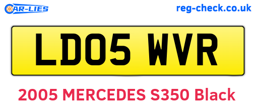 LD05WVR are the vehicle registration plates.